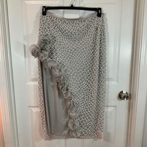 ASOS Luxe Pearl Embellished Skirt Size…